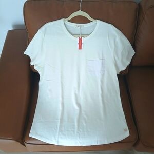 Marine Layer Heavy Slub Pocket Tee Crewneck Shirt Antique Cream Large Brand New!